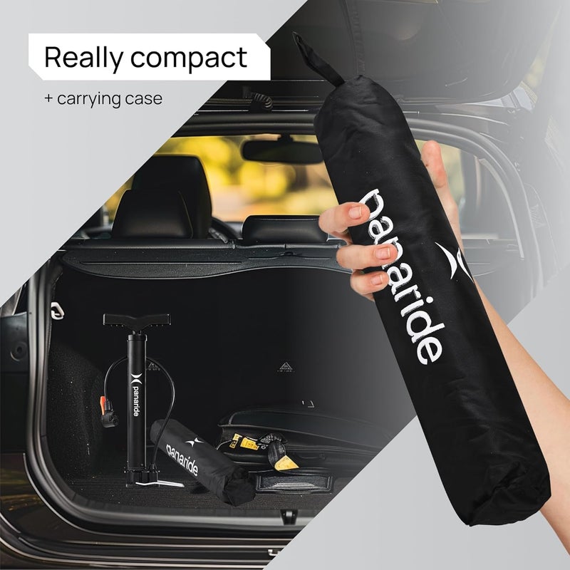 panaride Bike Pump Floor, Advanced Bike Tire Inflator, Bicycle Hand Air Pump with Dual Presta and Schrader Valves, Handheld Pump, Suitable for Road and Mountain Bikes, Baby Stroller, Balls - Image 4